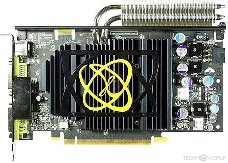 XFX-branded Nvidia GeForce 7950 GT, the graphics card in question.
