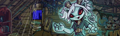 The Almost Abandoned Attic shop banner from Neopets