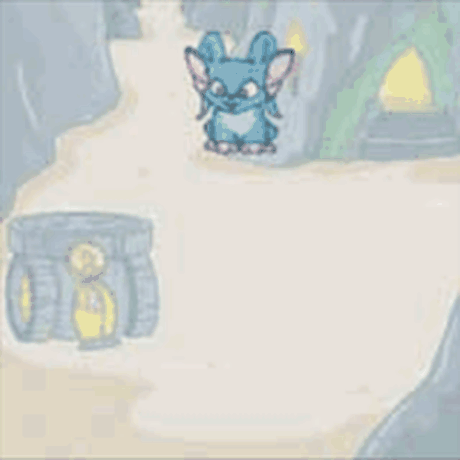 A second variant of the click-the-pet captcha with a different background, the pet again the darkest cluster of pixels