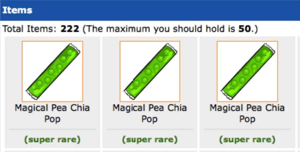 Inventory showing the same item credited more than once after rapidly resubmitting, evidence of a race condition